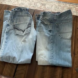 31x30 relaxed denim 1) zipper 1)button fly